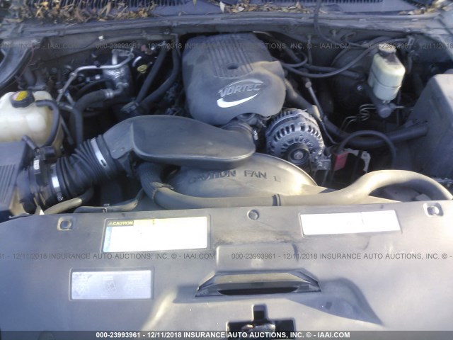 1GNEK13T71J169687 - 2001 CHEVROLET TAHOE K1500 GRAY photo 10