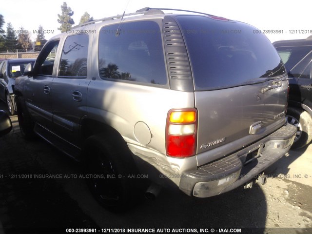 1GNEK13T71J169687 - 2001 CHEVROLET TAHOE K1500 GRAY photo 3