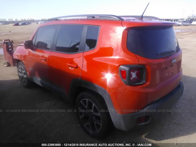 ZACCJABT0FPC30499 - 2015 JEEP RENEGADE LATITUDE ORANGE photo 3