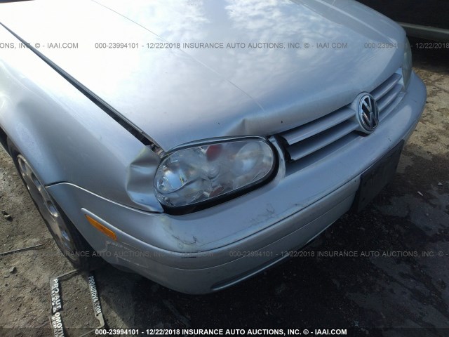 9BWFL61J364000951 - 2006 VOLKSWAGEN GOLF GL SILVER photo 6