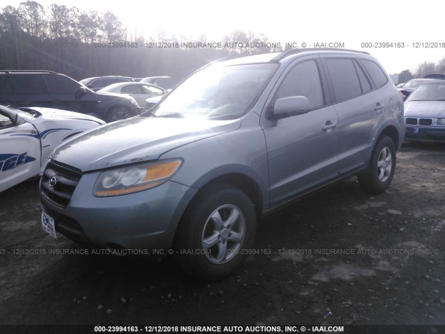 5NMSG13D48H200769 - 2008 HYUNDAI SANTA FE GLS SILVER photo 2