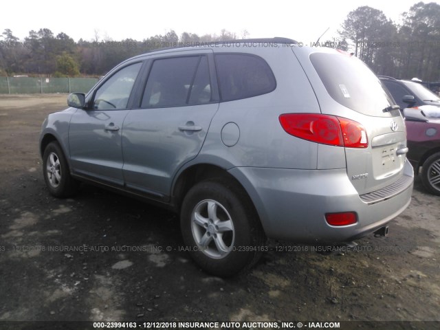 5NMSG13D48H200769 - 2008 HYUNDAI SANTA FE GLS SILVER photo 3