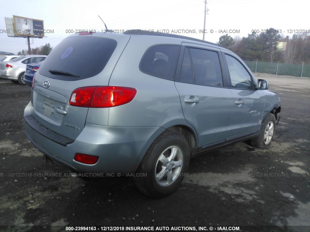 5NMSG13D48H200769 - 2008 HYUNDAI SANTA FE GLS SILVER photo 4