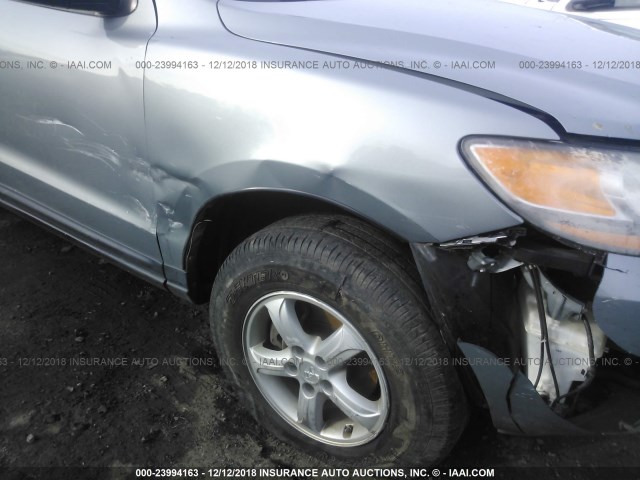 5NMSG13D48H200769 - 2008 HYUNDAI SANTA FE GLS SILVER photo 6