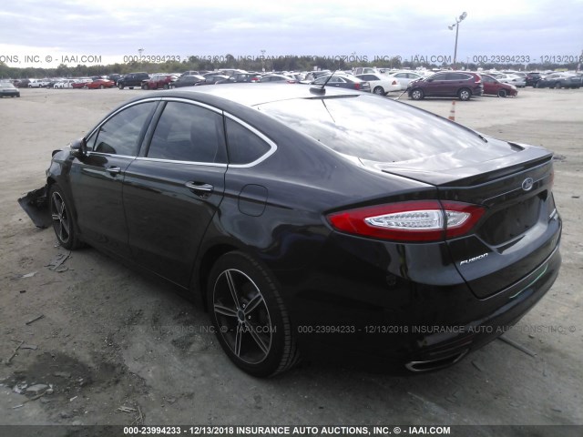 3FA6P0K97FR242252 - 2015 FORD FUSION TITANIUM BLACK photo 3