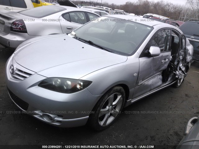 JM1BK323351275083 - 2005 MAZDA 3 S SILVER photo 2