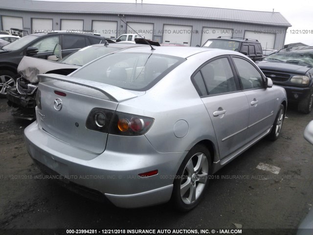 JM1BK323351275083 - 2005 MAZDA 3 S SILVER photo 4