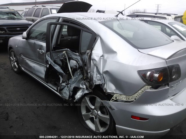 JM1BK323351275083 - 2005 MAZDA 3 S SILVER photo 6