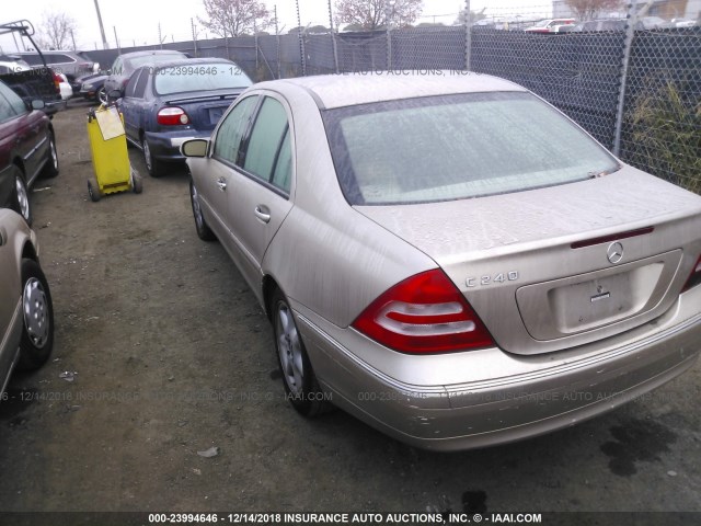 WDBRF61J73E013897 - 2003 MERCEDES-BENZ C 240 TAN photo 3