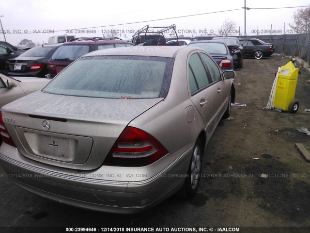 WDBRF61J73E013897 - 2003 MERCEDES-BENZ C 240 TAN photo 4