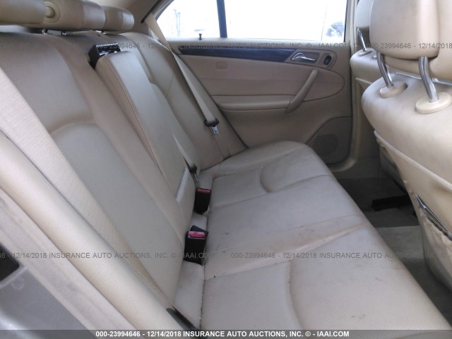 WDBRF61J73E013897 - 2003 MERCEDES-BENZ C 240 TAN photo 8