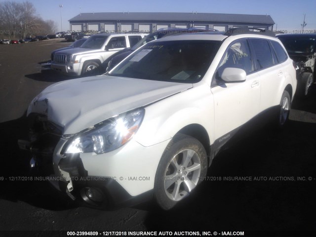 4S4BRDNC8E2224228 - 2014 SUBARU OUTBACK 3.6R LIMITED WHITE photo 2