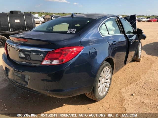 W04GN5EC7B1116576 - 2011 BUICK REGAL CXL BLUE photo 4