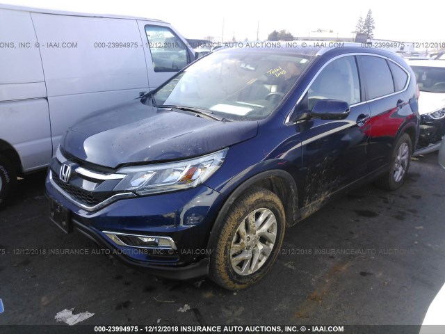 2HKRM3H70FH548915 - 2015 HONDA CR-V EXL BLUE photo 2