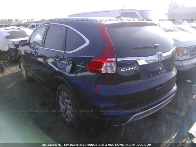 2HKRM3H70FH548915 - 2015 HONDA CR-V EXL BLUE photo 3