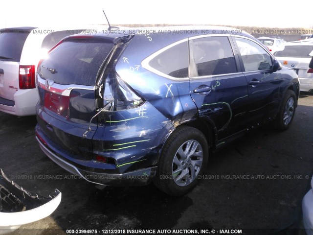 2HKRM3H70FH548915 - 2015 HONDA CR-V EXL BLUE photo 4