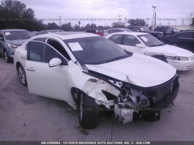 1N4AA5AP7EC479569 - 2014 NISSAN MAXIMA S/SV WHITE photo 1