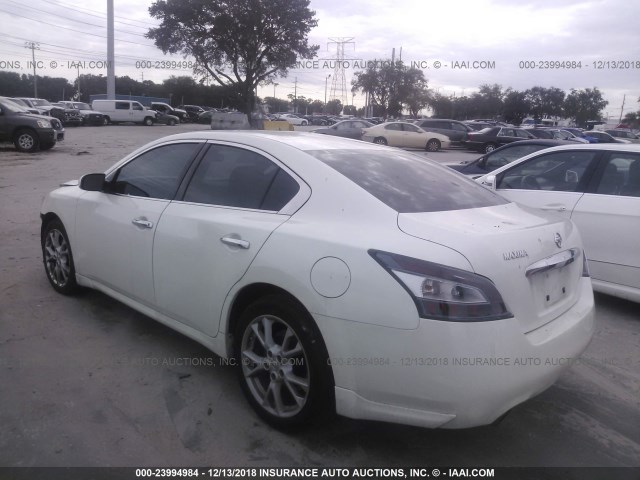 1N4AA5AP7EC479569 - 2014 NISSAN MAXIMA S/SV WHITE photo 3