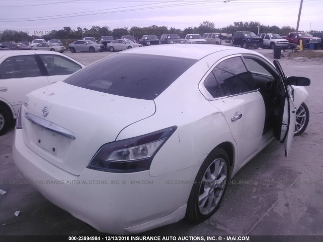 1N4AA5AP7EC479569 - 2014 NISSAN MAXIMA S/SV WHITE photo 4