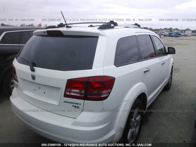 3D4GH67V89T536242 - 2009 DODGE JOURNEY R/T WHITE photo 4