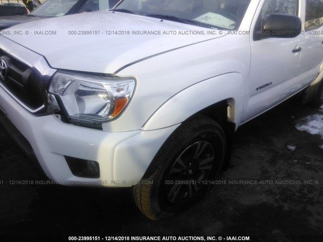 3TMJU4GN1FM182993 - 2015 TOYOTA TACOMA DOUBLE CAB PRERUNNER WHITE photo 6