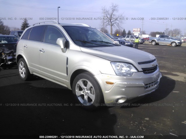 3GNAL4EK8ES649310 - 2014 CHEVROLET CAPTIVA LTZ BEIGE photo 1