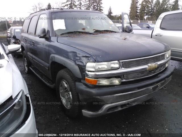 1GNEK13Z14J121885 - 2004 CHEVROLET TAHOE K1500 BLUE photo 1