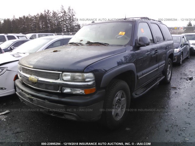 1GNEK13Z14J121885 - 2004 CHEVROLET TAHOE K1500 BLUE photo 2