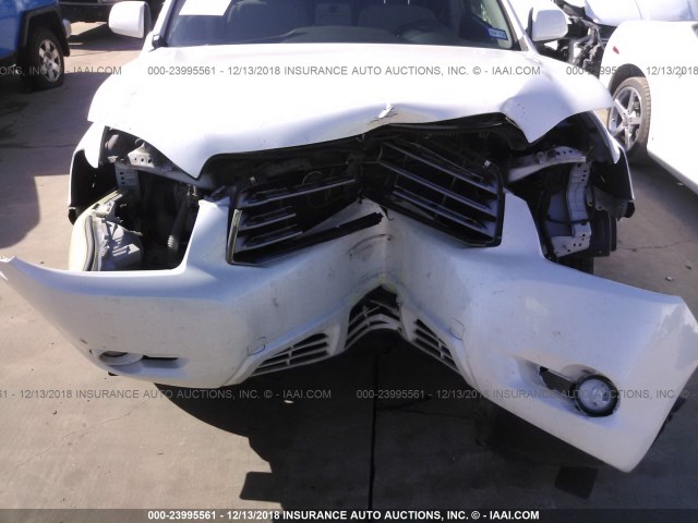 JTEDS43A482000862 - 2008 TOYOTA HIGHLANDER SPORT WHITE photo 6