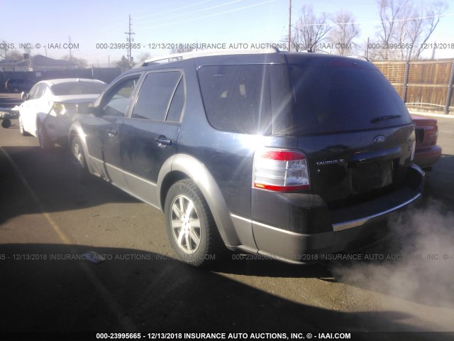 1FMDK05W88GA26692 - 2008 FORD TAURUS X SEL BLUE photo 3