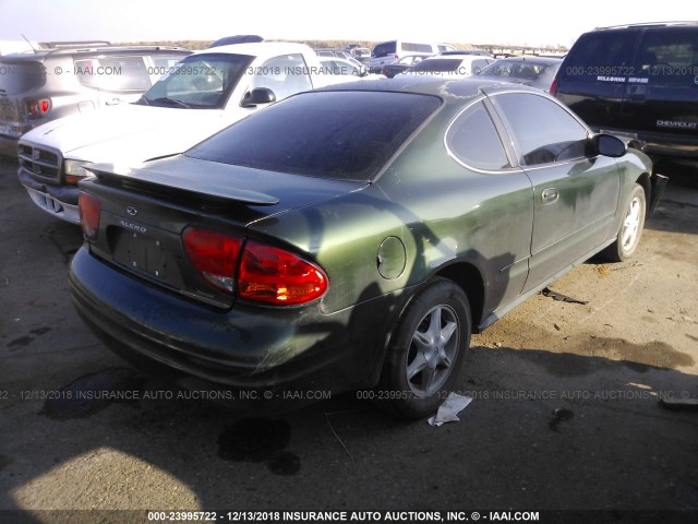 1G3NL12T2YC384285 - 2000 OLDSMOBILE ALERO GL GREEN photo 4