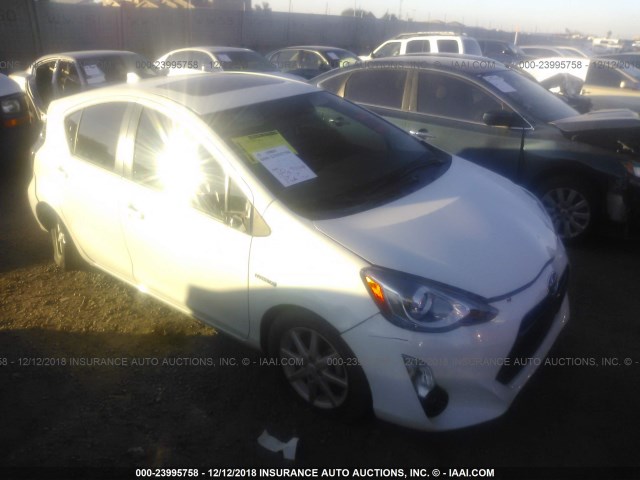 JTDKDTB3XF1109123 - 2015 TOYOTA PRIUS C WHITE photo 1