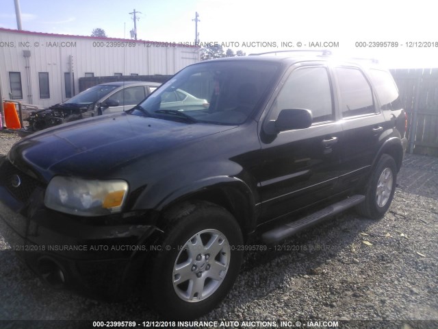 1FMYU03127KA83761 - 2007 FORD ESCAPE BLACK photo 2