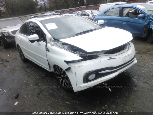 19XFB2F91FE043462 - 2015 HONDA CIVIC EXL WHITE photo 1