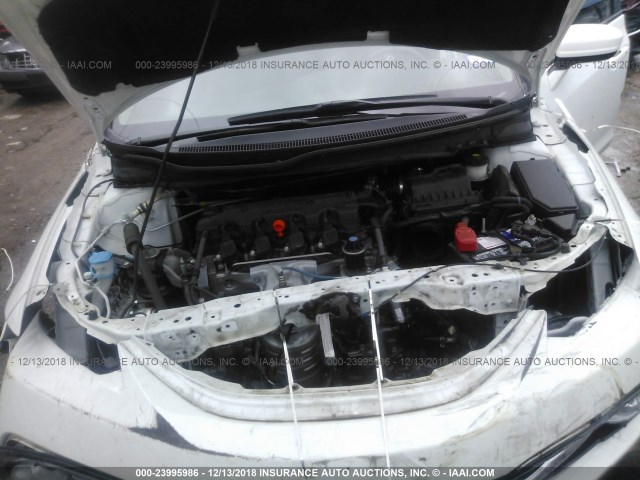 19XFB2F91FE043462 - 2015 HONDA CIVIC EXL WHITE photo 10