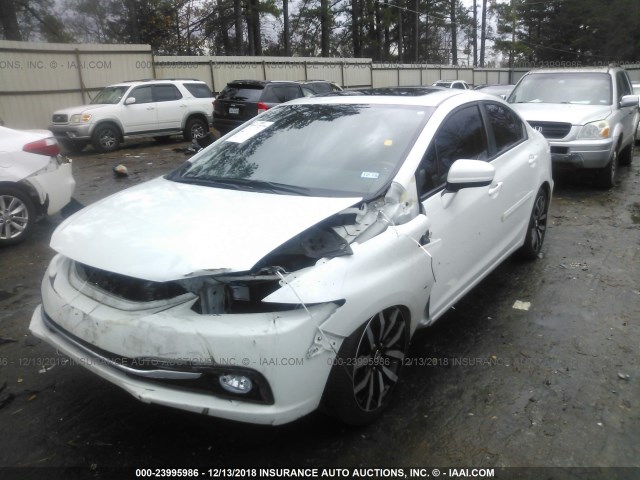 19XFB2F91FE043462 - 2015 HONDA CIVIC EXL WHITE photo 2