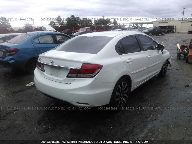 19XFB2F91FE043462 - 2015 HONDA CIVIC EXL WHITE photo 4