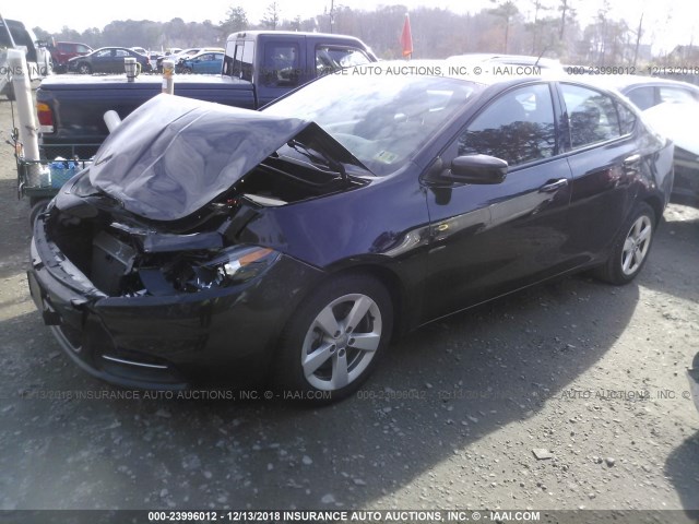 1C3CDFBB9GD718222 - 2016 DODGE DART SXT BLACK photo 2