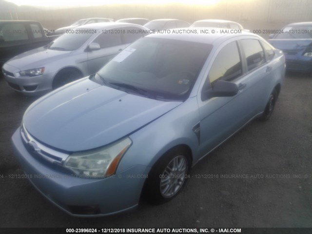 1FAHP35N48W300899 - 2008 FORD FOCUS SE/SEL/SES BLUE photo 2