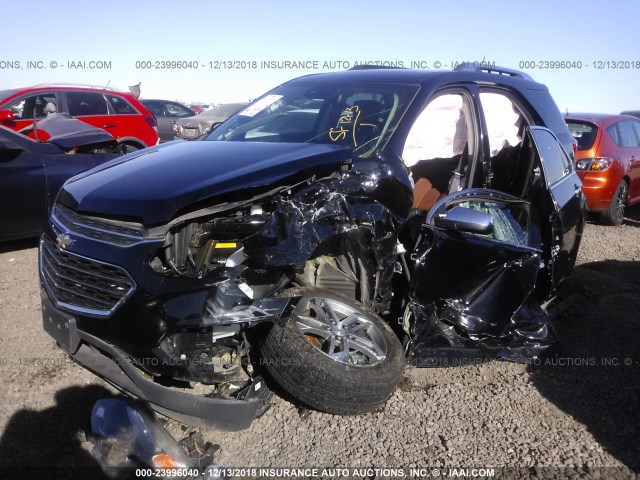 2GNFLGE36H6121204 - 2017 CHEVROLET EQUINOX PREMIER BLACK photo 2