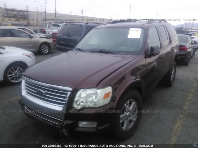 1FMEU73879UA27850 - 2009 FORD EXPLORER XLT RED photo 2