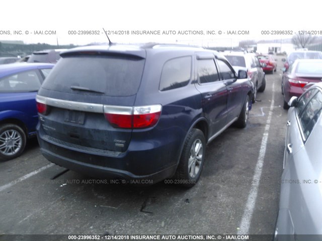 1C4RDJDG2CC285893 - 2012 DODGE DURANGO CREW BLUE photo 4