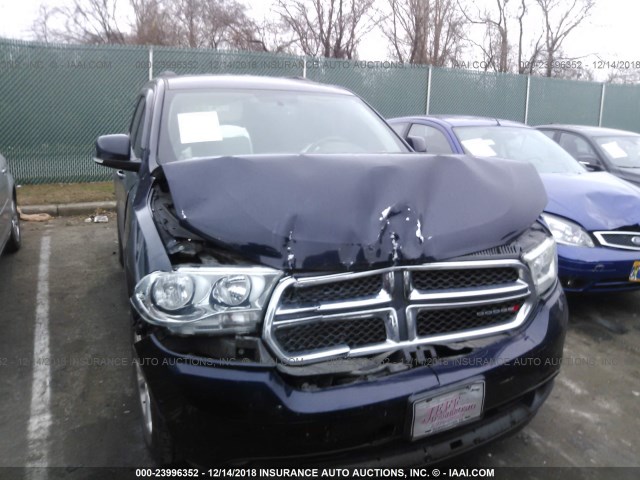 1C4RDJDG2CC285893 - 2012 DODGE DURANGO CREW BLUE photo 6