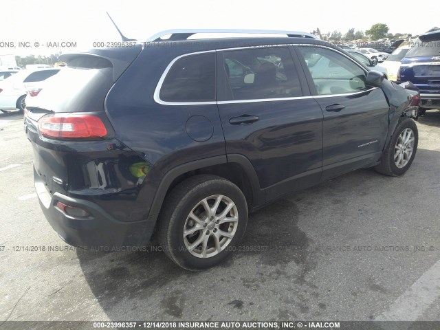 1C4PJLCB3FW579744 - 2015 JEEP CHEROKEE LATITUDE Dark Blue photo 4