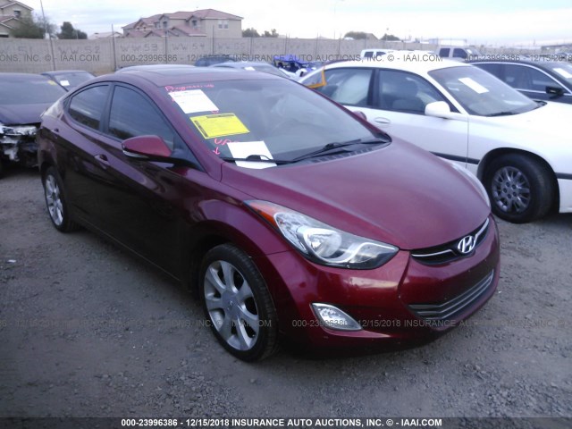 KMHDH4AE3CU248537 - 2012 HYUNDAI ELANTRA GLS/LIMITED RED photo 1