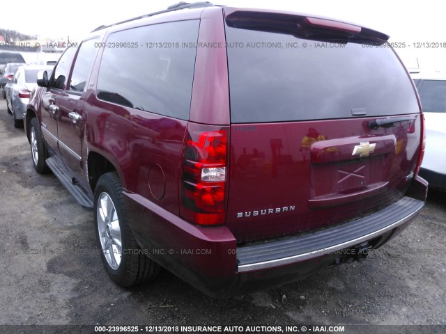 1GNFK36339R254339 - 2009 CHEVROLET SUBURBAN K1500 LTZ MAROON photo 3