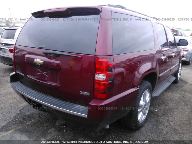 1GNFK36339R254339 - 2009 CHEVROLET SUBURBAN K1500 LTZ MAROON photo 4