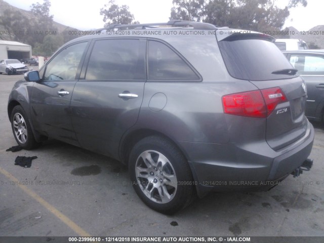 2HNYD28437H536788 - 2007 ACURA MDX TECHNOLOGY GRAY photo 3