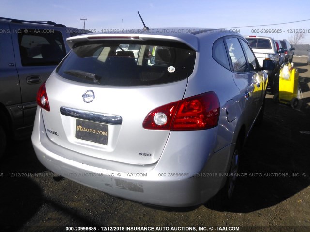 JN8AS5MV9DW637719 - 2013 NISSAN ROGUE S/SV SILVER photo 4