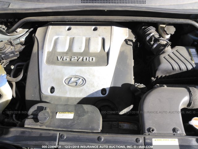 KM8JN72D55U188203 - 2005 HYUNDAI TUCSON GLS/LX GREEN photo 10